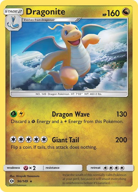 Dragonite - SM Base Set Pokémon trading card