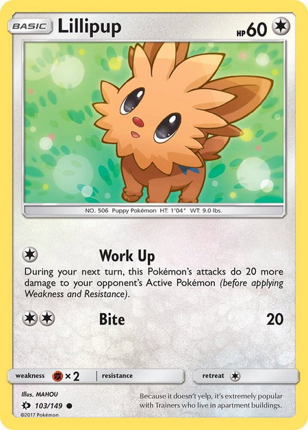 Lillipup - SM Base Set Pokémon trading card
