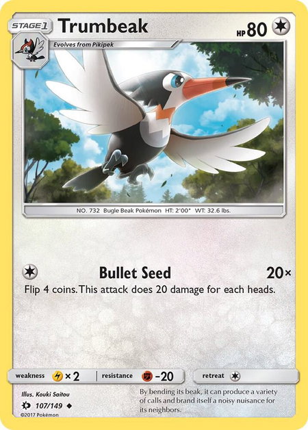 Trumbeak - SM Base Set Pokémon trading card