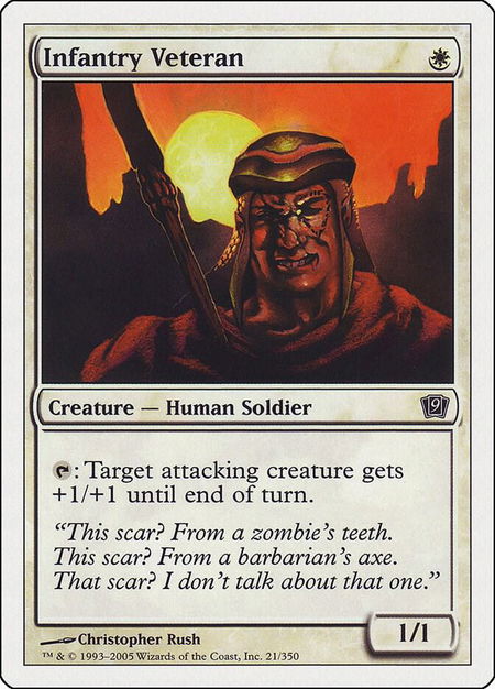 Infantry Veteran - 9th Edition Magic: The Gathering trading card