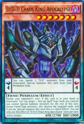 D/D/D Chaos King Apocalypse - Structure Deck: Pendulum Domination YuGiOh trading card