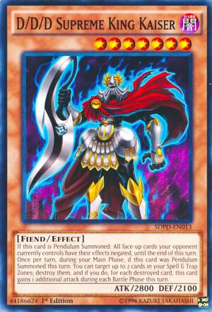 D/D/D Supreme King Kaiser - Structure Deck: Pendulum Domination YuGiOh trading card