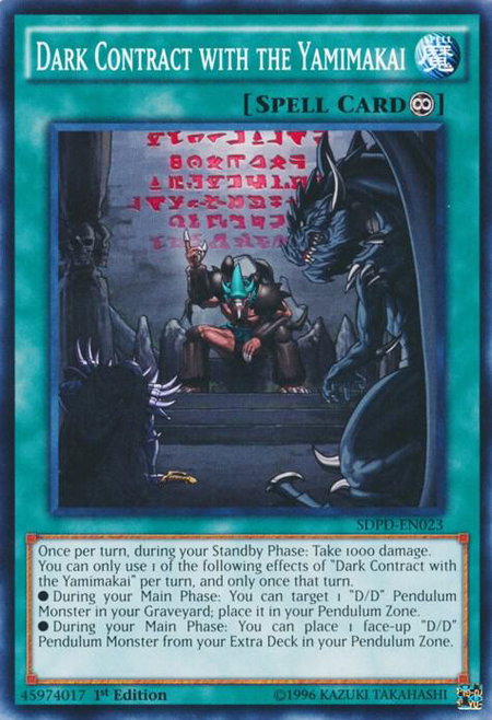 Dark Contract with the Yamimakai trading card from Structure Deck: Pendulum Domination Dark Contract with the Yamimakai - Structure Deck: Pendulum Domination YuGiOh trading card