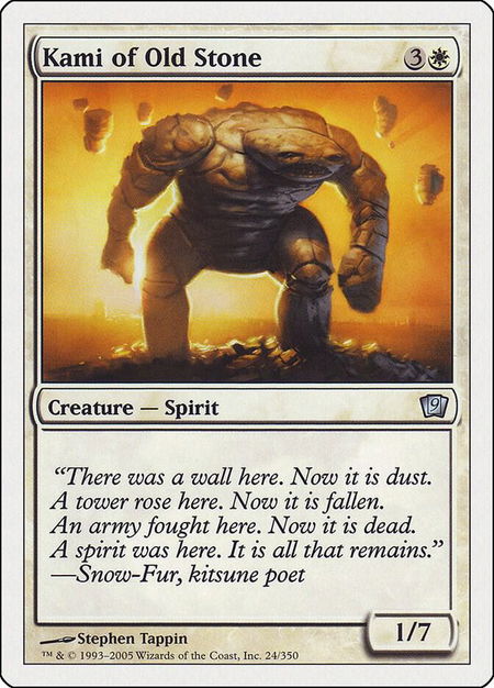 Kami of Old Stone - 9th Edition Magic: The Gathering trading card