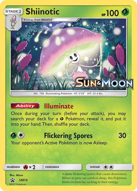 Shiinotic - SM10 (Prerelease) - SM Promos Pokémon trading card