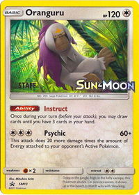Oranguru - SM13 (Prerelease) [Staff] - SM Promos (SMP) #SM13 - Promo Pokémon Trading Card