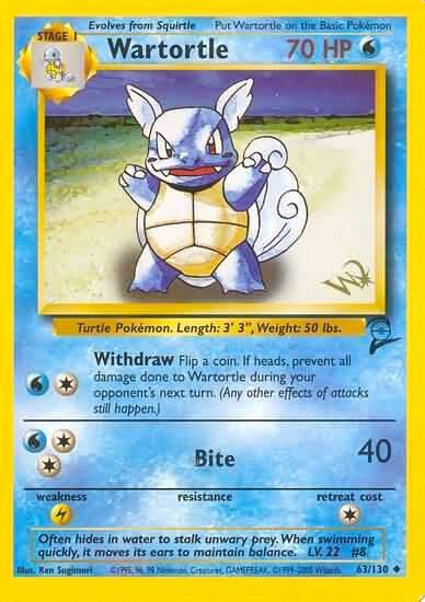 Wartortle [W Stamped] - WoTC Promo Pokémon trading card