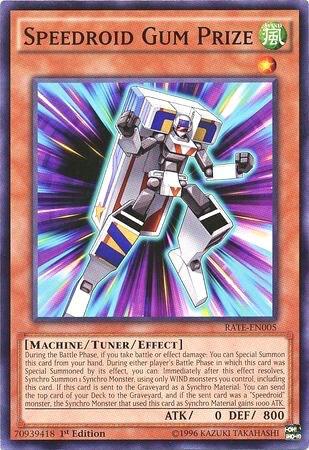 Speedroid Gum Prize trading card from Raging Tempest Speedroid Gum Prize - Raging Tempest YuGiOh trading card