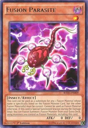 Fusion Parasite trading card from Raging Tempest Fusion Parasite - Raging Tempest YuGiOh trading card