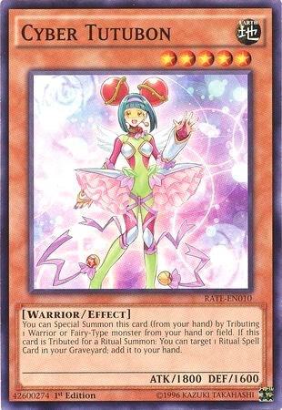 Cyber Tutubon trading card from Raging Tempest Cyber Tutubon - Raging Tempest YuGiOh trading card