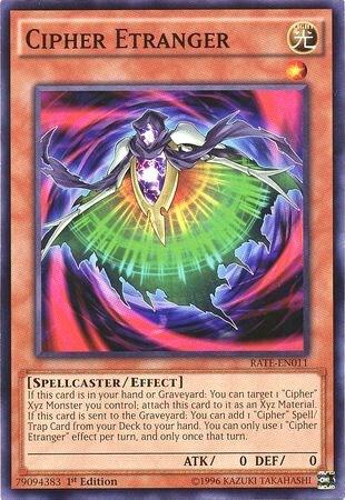 Cipher Etranger trading card from Raging Tempest Cipher Etranger - Raging Tempest YuGiOh trading card