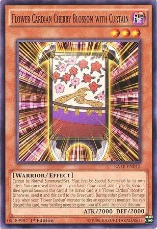 Flower Cardian Cherry Blossom with Curtain - Raging Tempest YuGiOh trading card