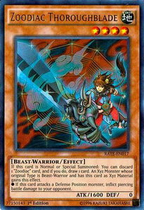 Zoodiac Thoroughblade - Raging Tempest (RATE) #RATE-EN017 - Ultra Rare YuGiOh Trading Card
