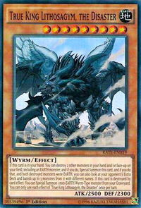 True King Lithosagym, the Disaster - Raging Tempest (RATE) #RATE-EN019 - Super Rare YuGiOh Trading Card