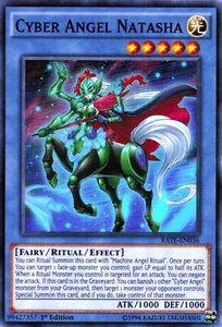 Cyber Angel Natasha - Raging Tempest (RATE) #RATE-EN036 - Super Rare YuGiOh Trading Card