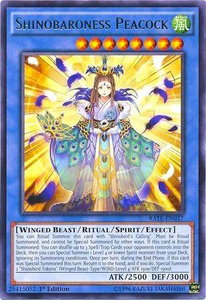 Shinobaroness Peacock - Raging Tempest (RATE) #RATE-EN037 - Rare YuGiOh Trading Card