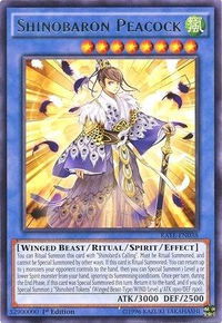 Shinobaron Peacock - Raging Tempest (RATE) #RATE-EN038 - Rare YuGiOh Trading Card