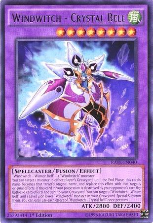 Windwitch - Crystal Bell trading card from Raging Tempest Windwitch - Crystal Bell - Raging Tempest YuGiOh trading card