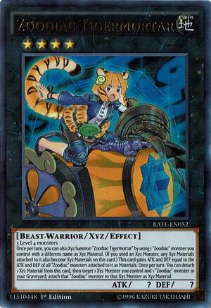 Zoodiac Tigermortar trading card from Raging Tempest Zoodiac Tigermortar - Raging Tempest YuGiOh trading card