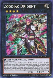 Zoodiac Drident - Raging Tempest (RATE) #RATE-EN053 - Secret Rare YuGiOh Trading Card