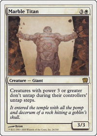 Marble Titan - 9th Edition (9ED) #26 - Rare Magic: The Gathering Trading Card