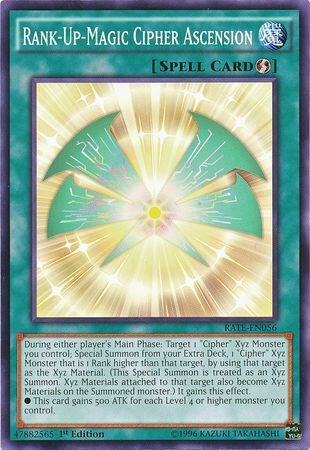 Rank-Up-Magic Cipher Ascension trading card from Raging Tempest Rank-Up-Magic Cipher Ascension - Raging Tempest YuGiOh trading card
