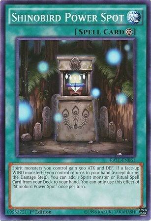 Shinobird Power Spot trading card from Raging Tempest Shinobird Power Spot - Raging Tempest YuGiOh trading card
