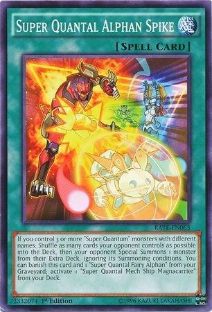 Super Quantal Alphan Spike trading card from Raging Tempest Super Quantal Alphan Spike - Raging Tempest YuGiOh trading card