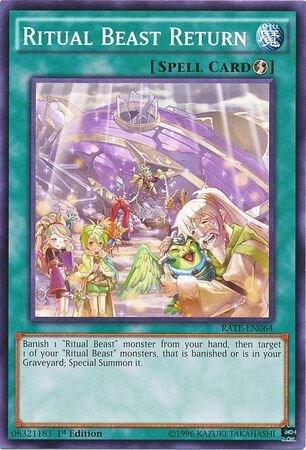 Ritual Beast Return trading card from Raging Tempest Ritual Beast Return - Raging Tempest YuGiOh trading card