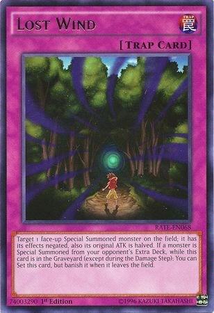 Lost Wind trading card from Raging Tempest Lost Wind - Raging Tempest YuGiOh trading card