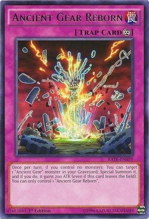 Ancient Gear Reborn trading card from Raging Tempest Ancient Gear Reborn - Raging Tempest YuGiOh trading card