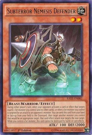 Subterror Nemesis Defender trading card from Raging Tempest Subterror Nemesis Defender - Raging Tempest YuGiOh trading card