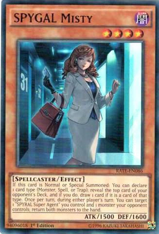 SPYGAL Misty trading card from Raging Tempest SPYGAL Misty - Raging Tempest YuGiOh trading card