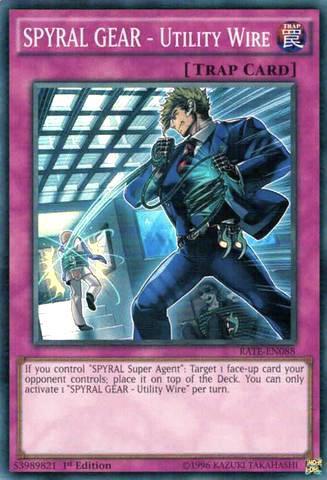 SPYRAL GEAR - Utility Wire - Raging Tempest YuGiOh trading card