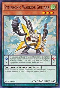 Symphonic Warrior Guitaar - Raging Tempest (RATE) #RATE-EN090 - Common / Short Print YuGiOh Trading Card