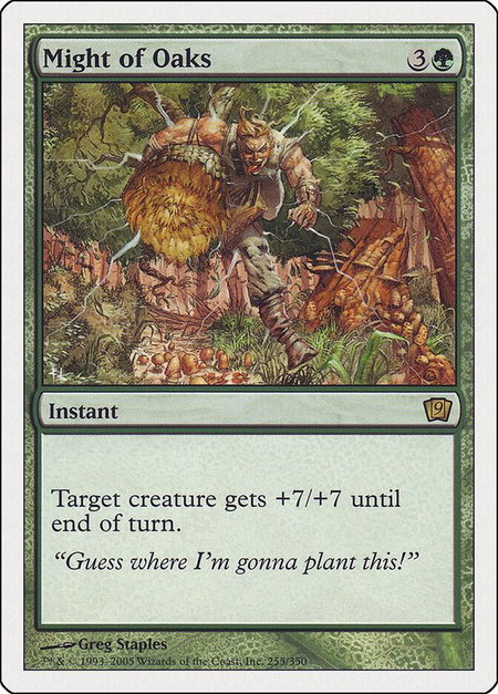 Might of Oaks - 9th Edition Magic: The Gathering trading card