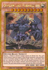 Obelisk the Tormentor - The Dark Side of Dimensions Movie Pack: Gold Edition (MVP1-ENG) #MVPC-EN001 - Secret Rare YuGiOh Trading Card