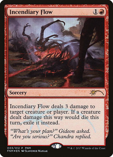 Incendiary Flow trading card from FNM Promos Incendiary Flow - FNM Promos Magic: The Gathering trading card