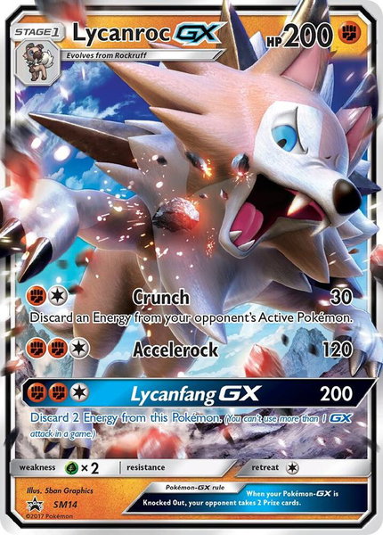 Lycanroc GX - SM14 - SM Promos Pokémon trading card