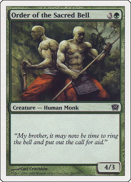 Order of the Sacred Bell - 9th Edition Magic: The Gathering trading card