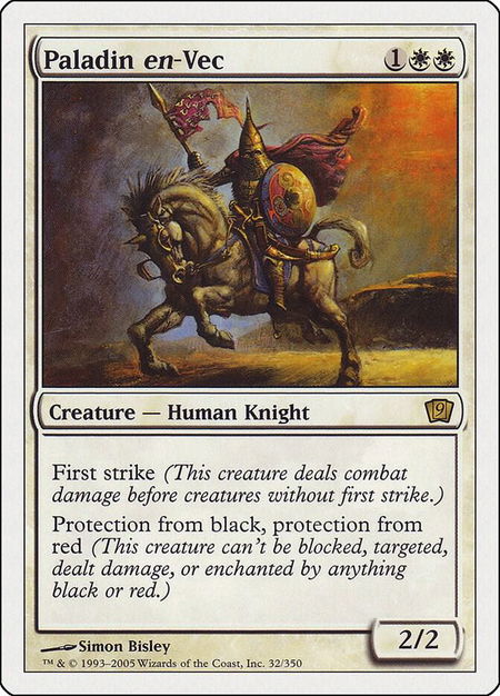 Paladin en-Vec - 9th Edition Magic: The Gathering trading card