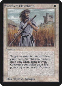 Swords to Plowshares - Alpha Edition (LEA) #40 - Uncommon Magic: The Gathering Trading Card