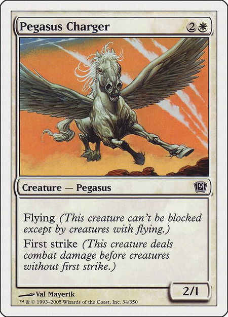 Pegasus Charger - 9th Edition Magic: The Gathering trading card