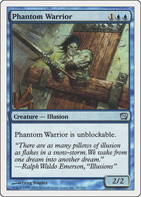 Phantom Warrior - 9th Edition (9ED) #88 - Uncommon Magic: The Gathering Trading Card