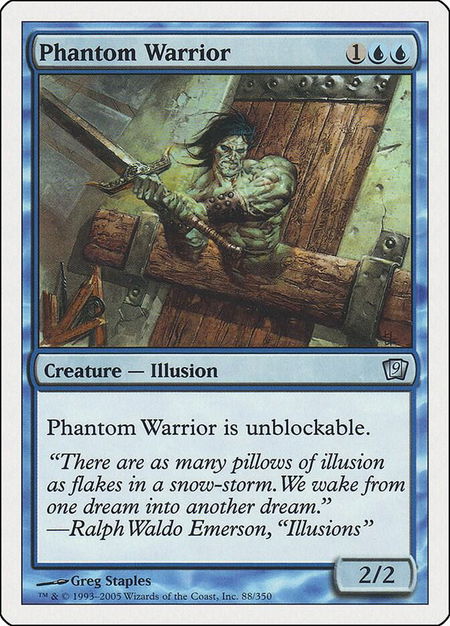Phantom Warrior - 9th Edition Magic: The Gathering trading card