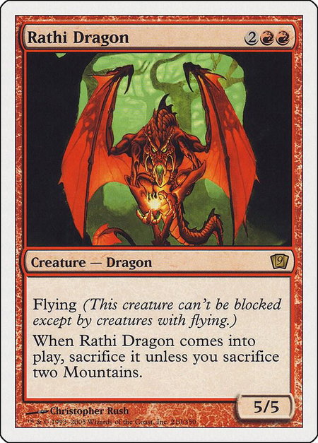 Rathi Dragon - 9th Edition Magic: The Gathering trading card
