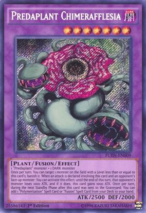 Predaplant Chimerafflesia trading card from Fusion Enforcers Predaplant Chimerafflesia - Fusion Enforcers YuGiOh trading card