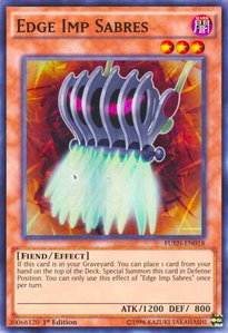 Edge Imp Sabres - Fusion Enforcers (FUEN) #FUEN-EN018 - Super Rare YuGiOh Trading Card