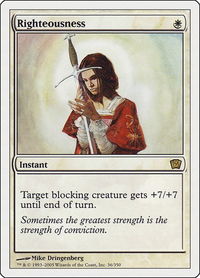 Righteousness - 9th Edition (9ED) #36 - Rare Magic: The Gathering Trading Card
