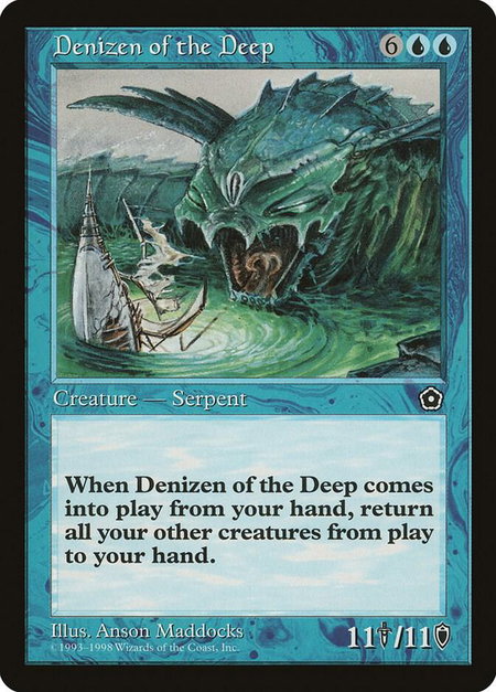 Denizen of the Deep - Portal Second Age Magic: The Gathering trading card
